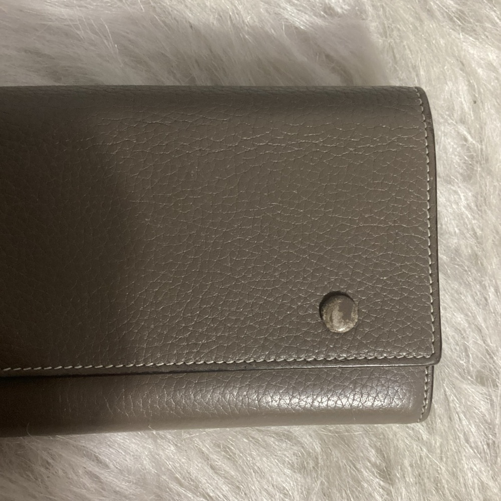 Celine Long Taupe Snap Wallet with COA - Picture 6 of 16